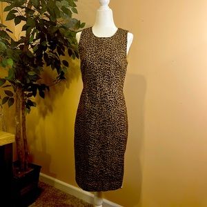 J Crew leopard print dress